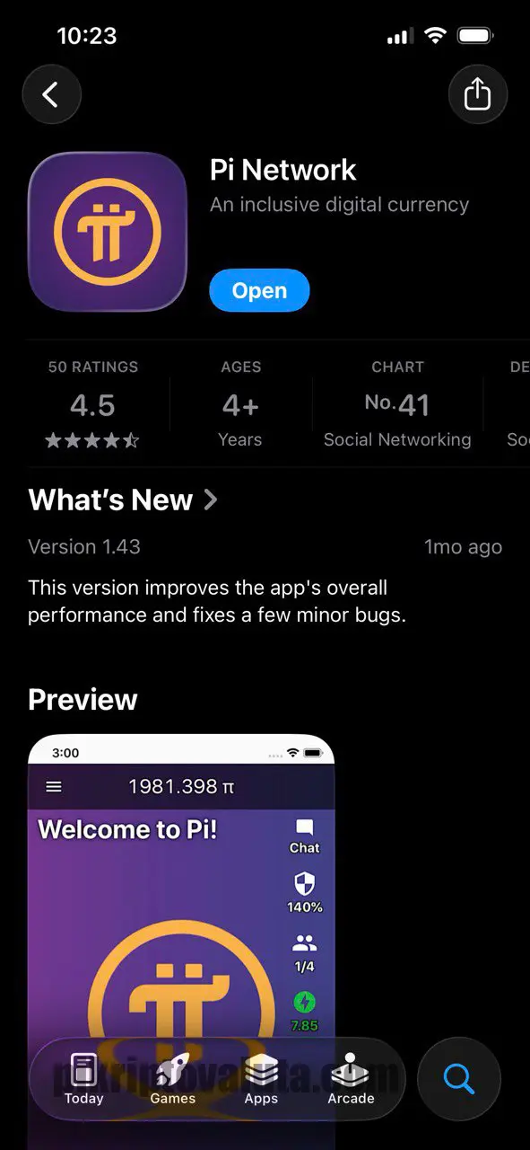 Pi Network aplikacija