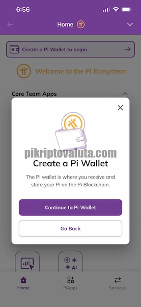 Kreiranje Pi Novčanika